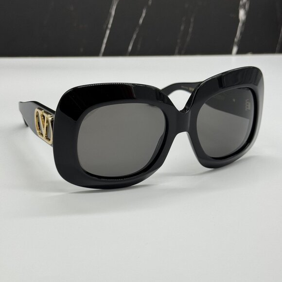 NEW VALENTINO VLS-180A BLACK GREY SUNGLASSES VALENTINO - Picture 3 of 10
